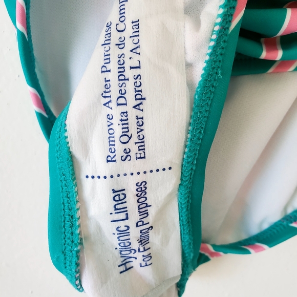 Draper James One Piece Billiard Style Striped‎ Green Pink Size Small Women NWT - Picture 7 of 12